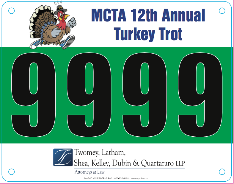 Twomey Latham sponsor 12 annual turkey trot running banner